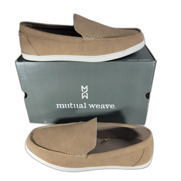 Men's Vegan Suede Slip-On CUTLER Loafer by Mutual Weave, Desert Sand, Size 13 - Picture 7 of 7